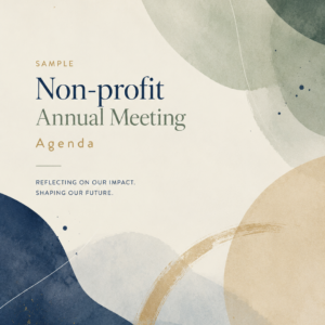 Annual Meeting Agenda and Package Content Samples