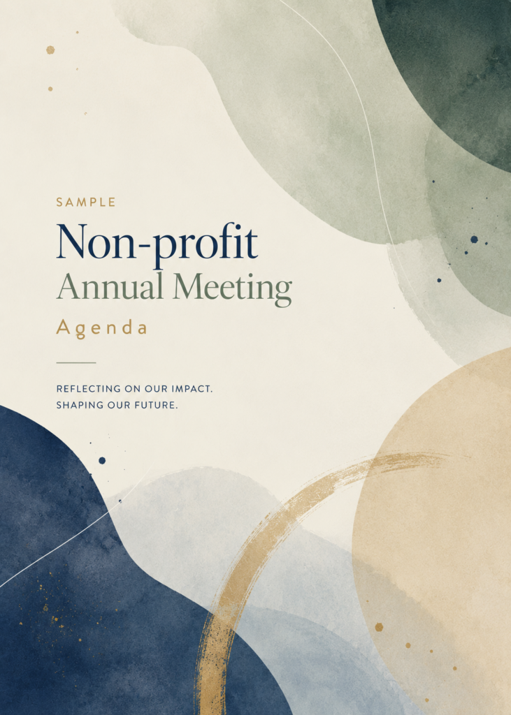 Annual Meeting Agenda and Package Content Samples